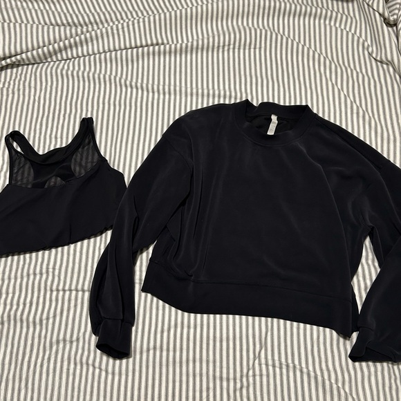 Lululemon Sz 8 Perfectly Oversized Cropped Crew - Picture 2 of 4